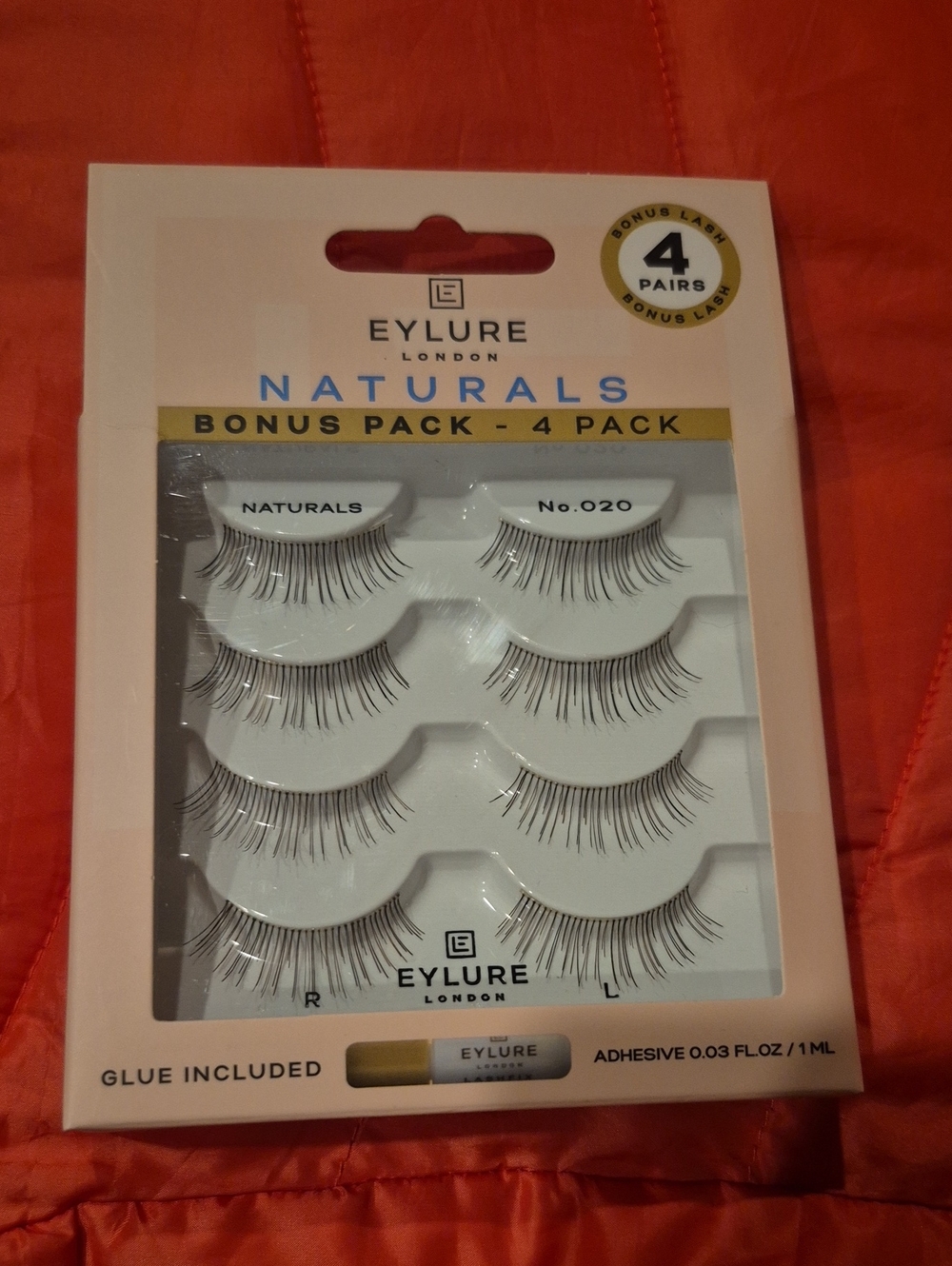 Eylure Naturals No.020 False Eyelashes - Black (4 Pack)